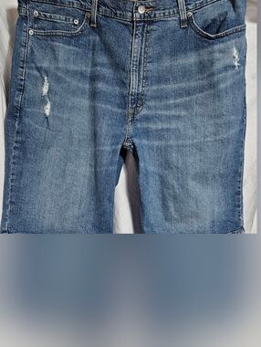 Levi Strauss Signature Gold Mens Distressed Blue Jean Denim Shorts Sz 38 (Mb1L)